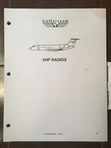 VHF and H.F. Radios in Gulfstream V Pilot Training Booklet, GV